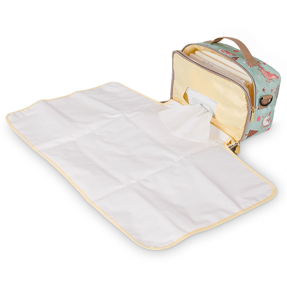 Sunveno - Diaper Changing Clutch w/ Mat - Green Dream