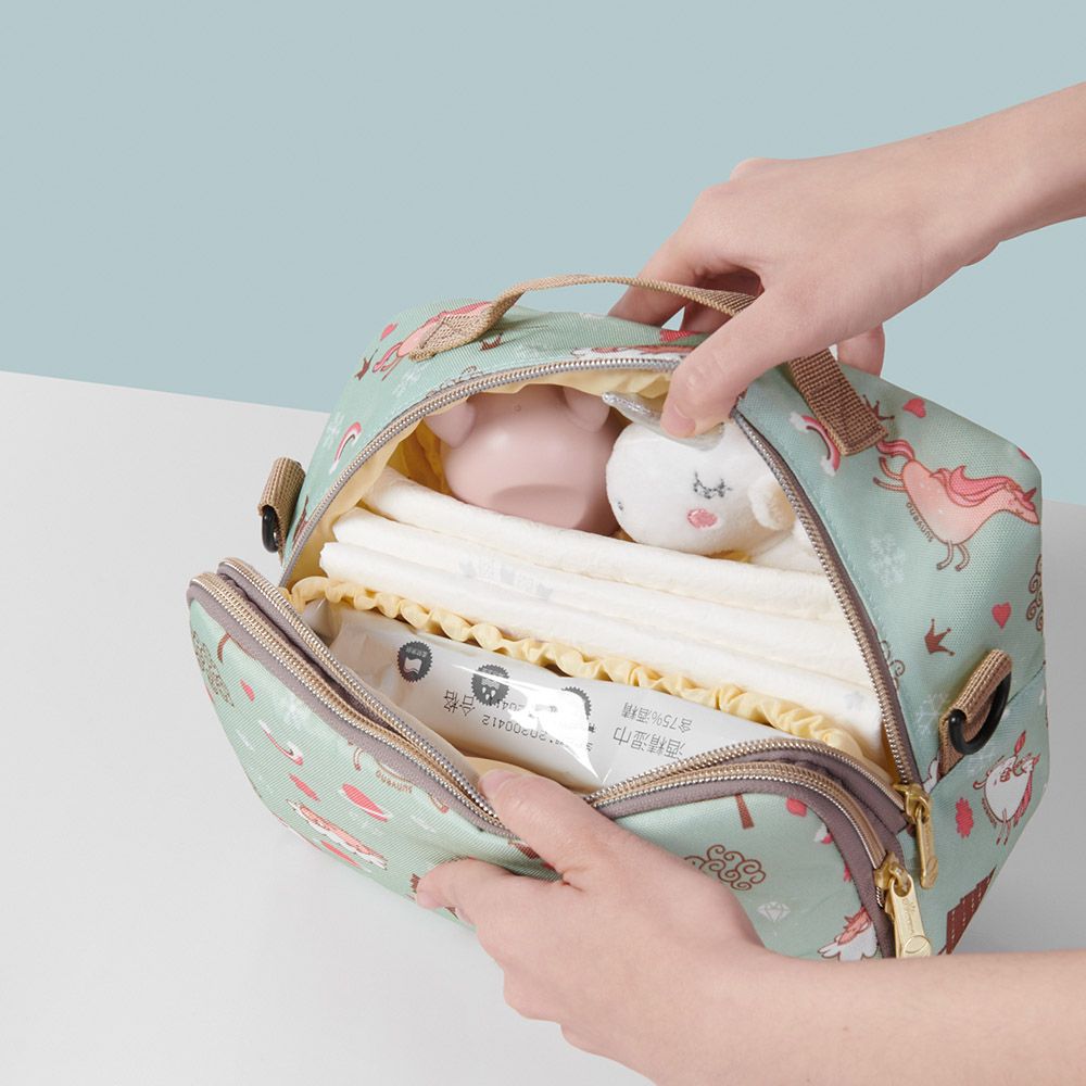 Sunveno - Diaper Changing Clutch w/ Mat - Green Dream