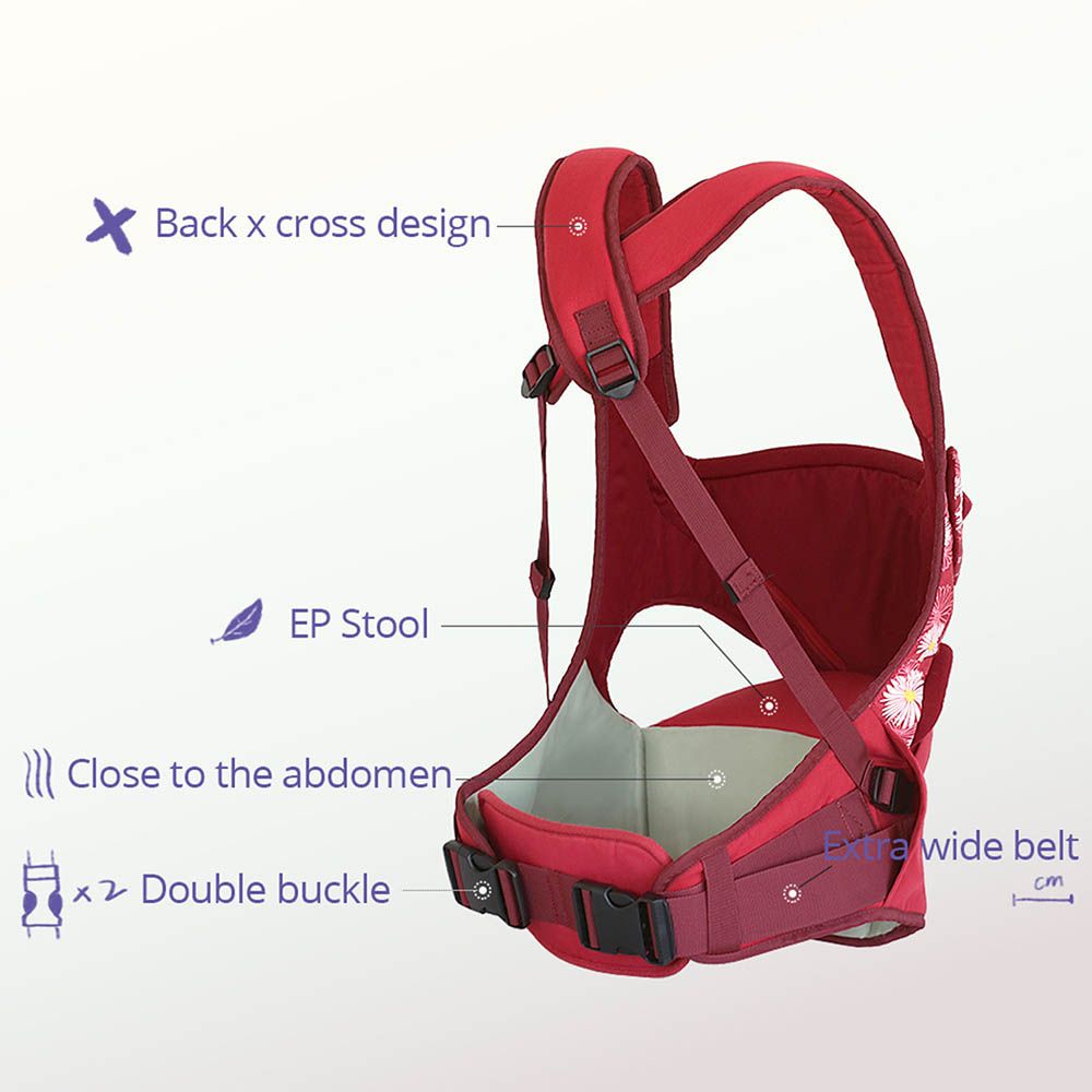 Sunveno - Flower Baby Carrier - Red