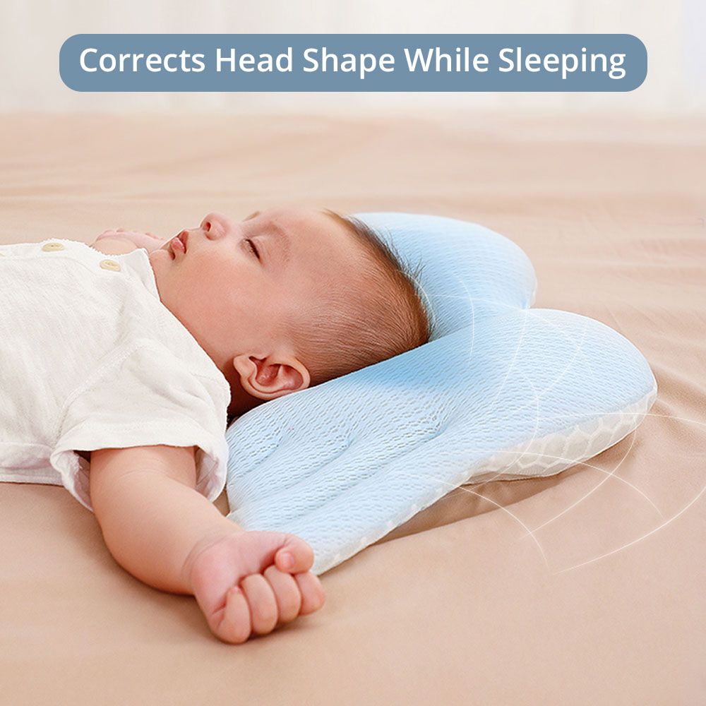 Sunveno - Infant Head Shaper Wings Pillow - Blue