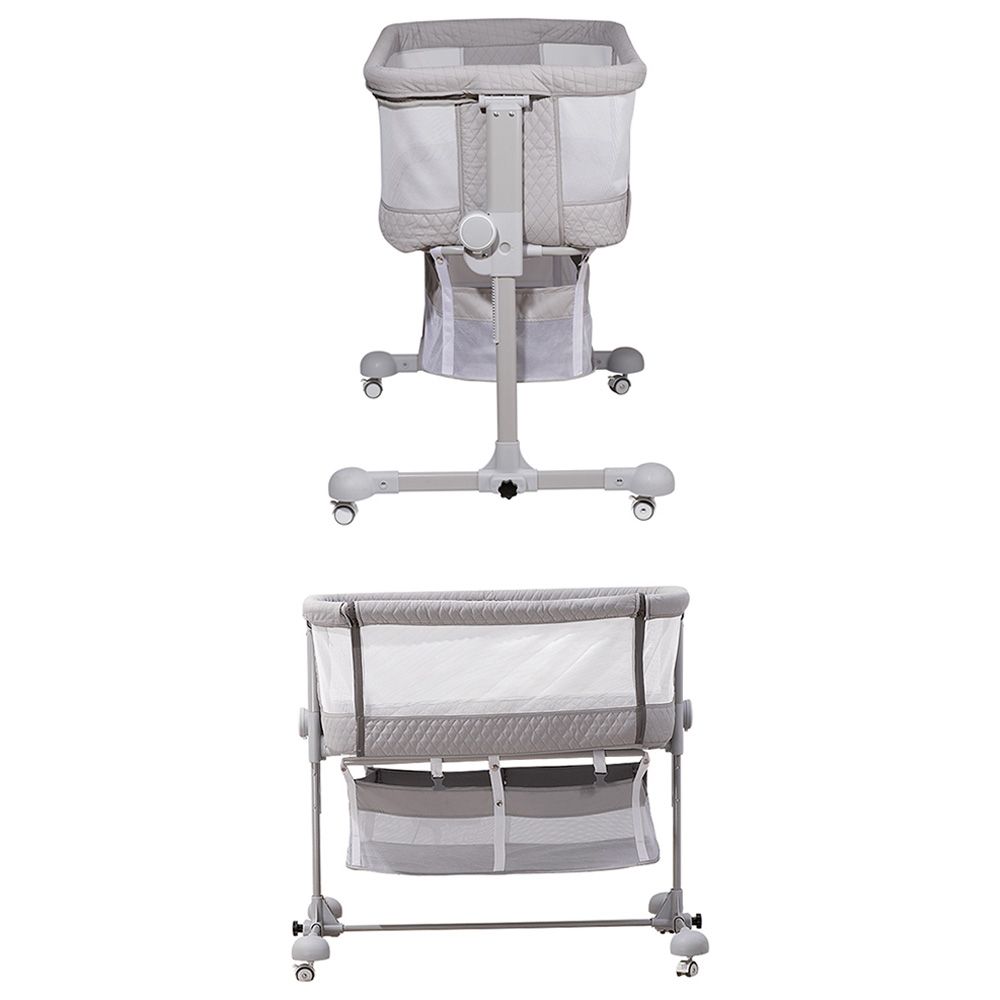 Sunveno - Bedside Cot And Crib w/ Mosquito Net - Grey