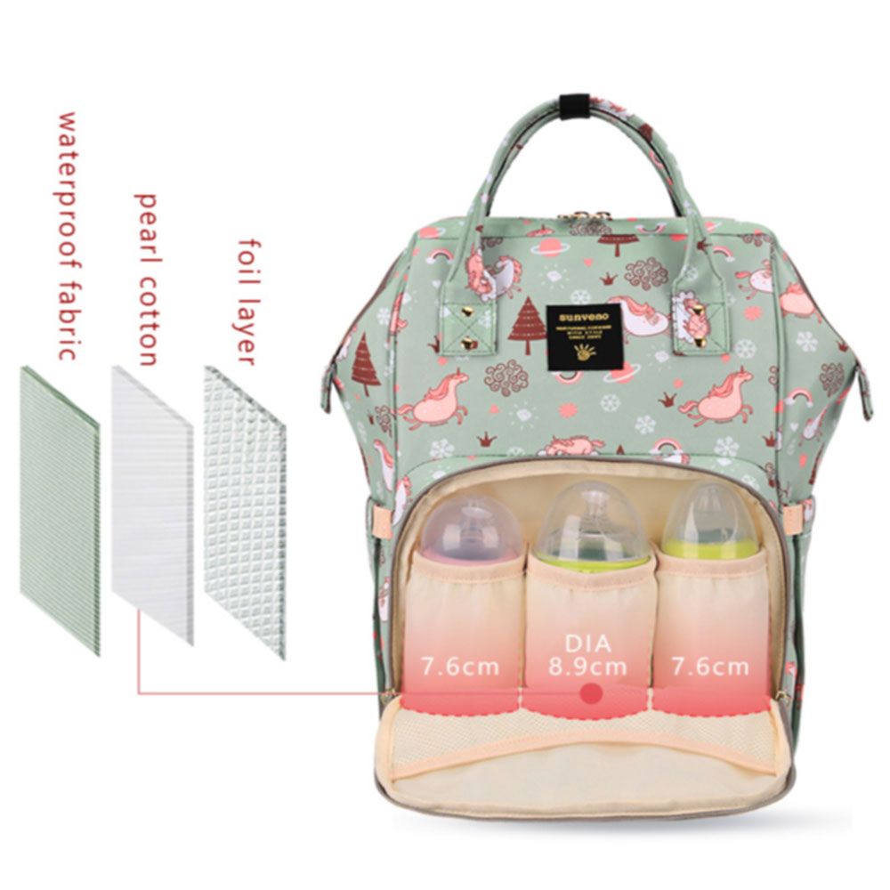 Sunveno - Diaper Bag - Green Dream Sky