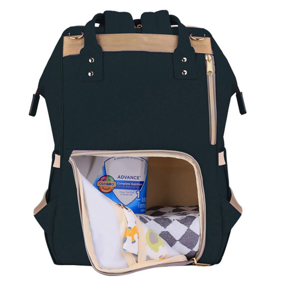 Sunveno - Diaper Bag with USB - Black Embroidery