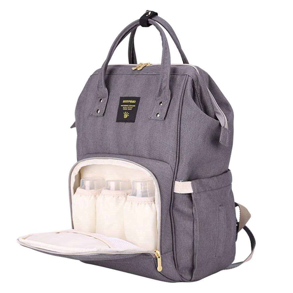 Sunveno - Diaper Bag with USB - Grey