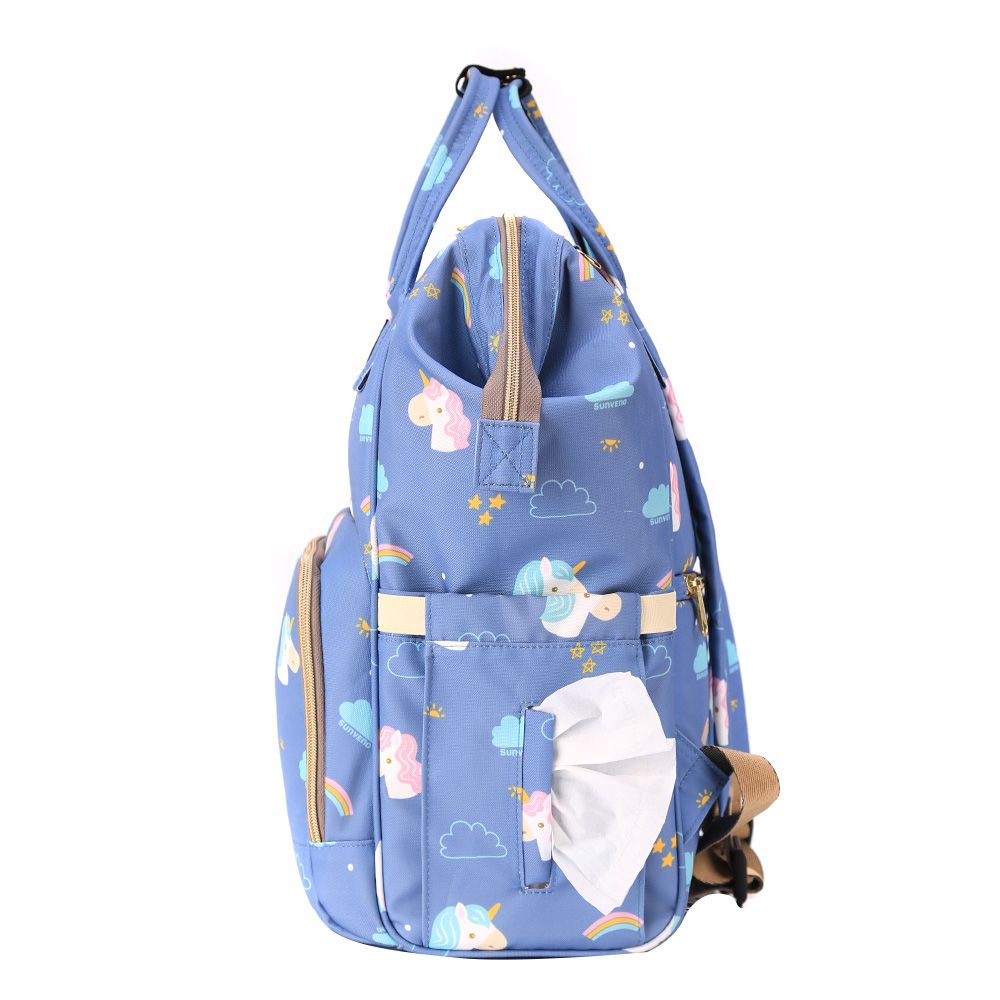 Sunveno - Diaper Bag with USB - Unicorn Blue