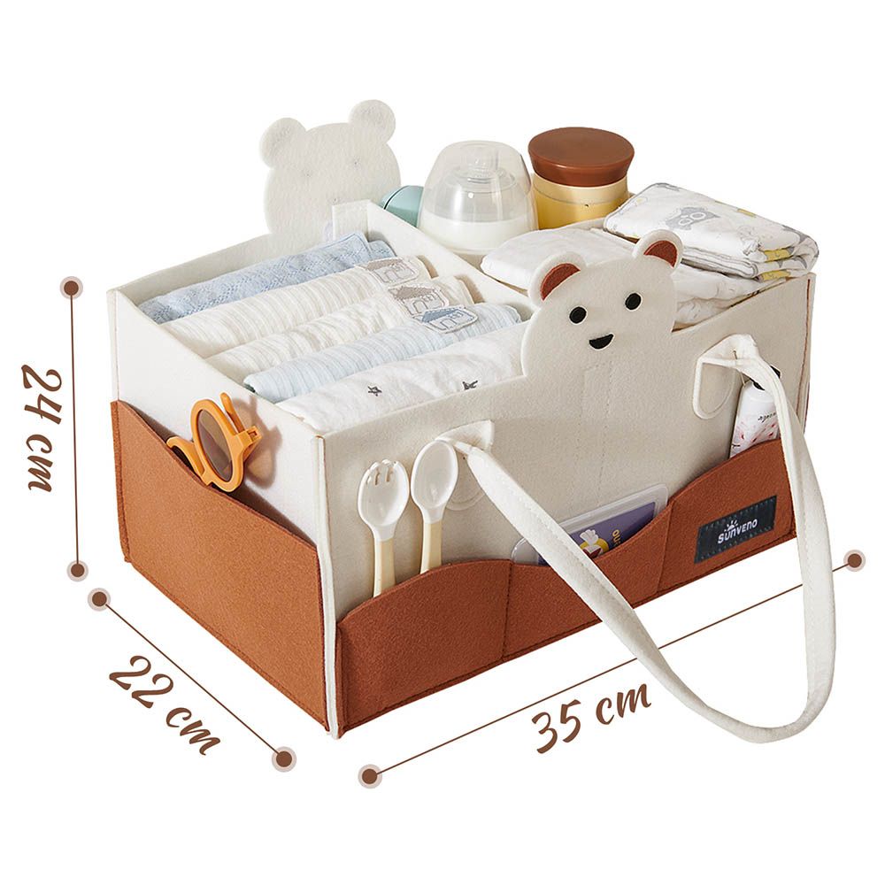 Sunveno - Diaper Caddy Organizer - Ivory