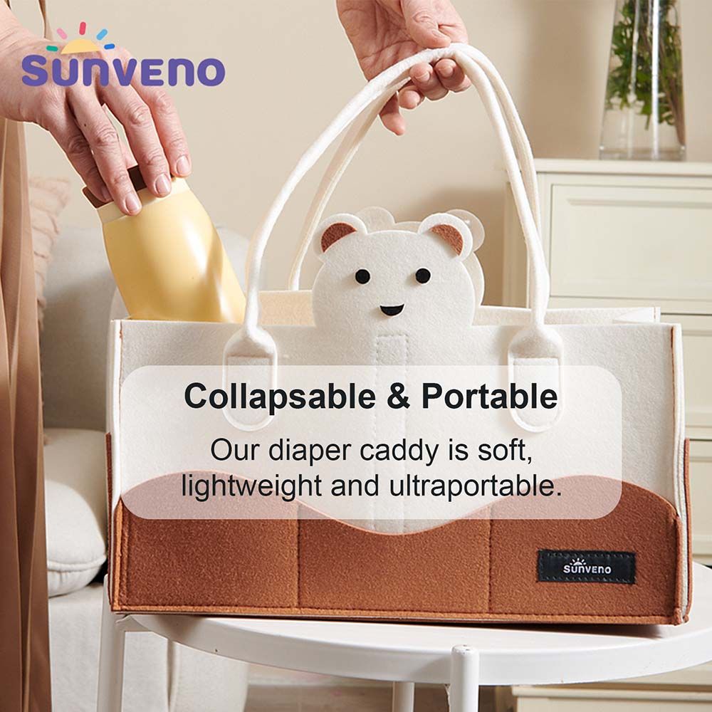 Sunveno - Diaper Caddy Organizer - Ivory