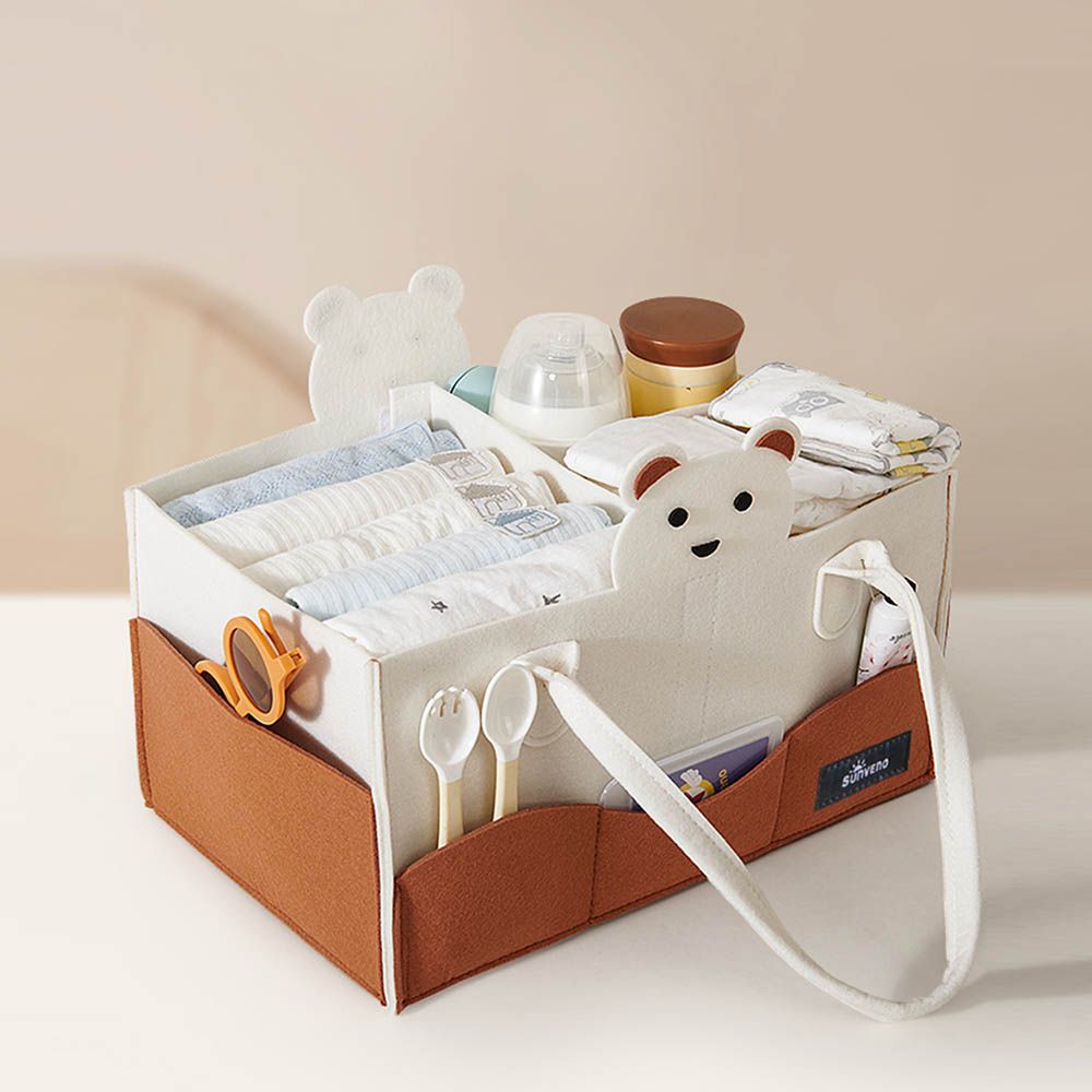 Sunveno - Diaper Caddy Organizer - Ivory