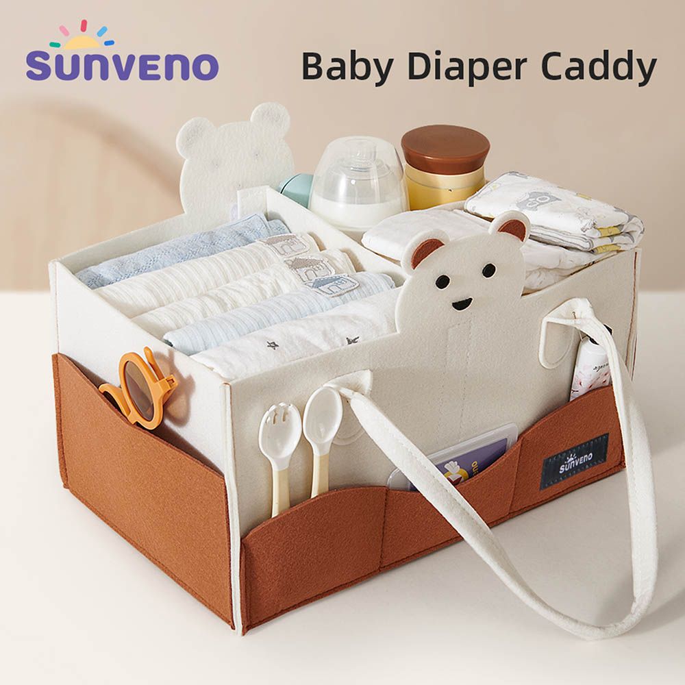 Sunveno - Diaper Caddy Organizer - Ivory