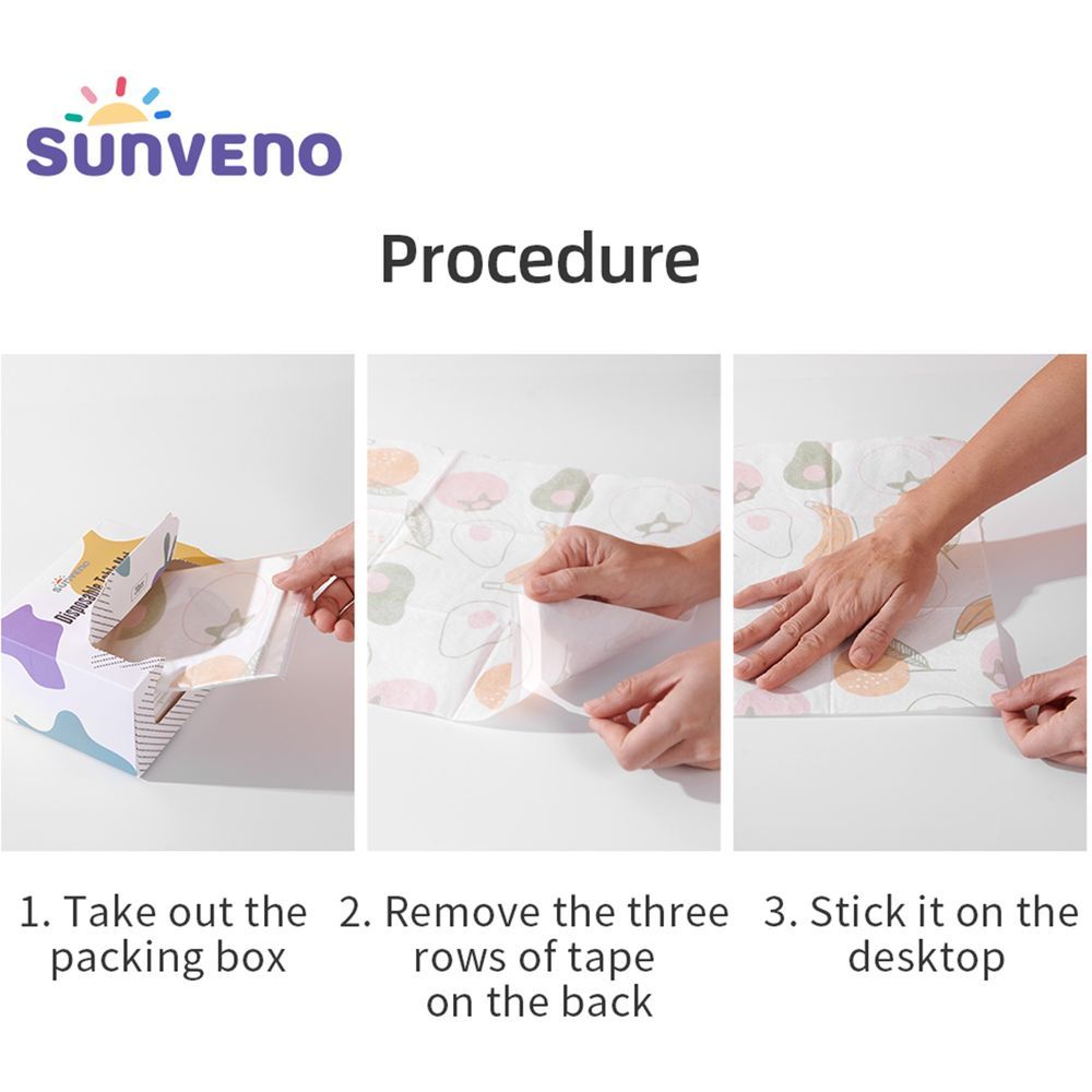 Sunveno - Baby Feeding Disposable Travel Multipurpose Placemats 20pcs