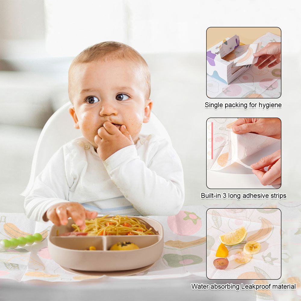 Sunveno - Baby Feeding Disposable Travel Multipurpose Placemats 20pcs