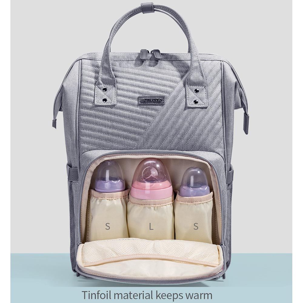 Sunveno - Diaper Bag w/ Stroller Hooks - Nova Grey