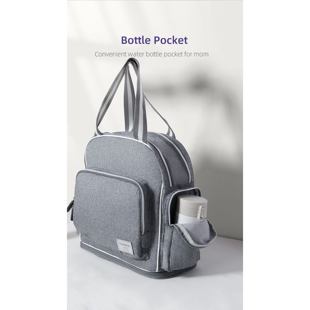 Sunveno - Signature Maternity Diaper Bag - Grey