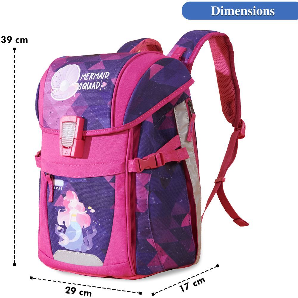 Sunveno - Mermaid Ergonomic School Bag 15-inch - Pink