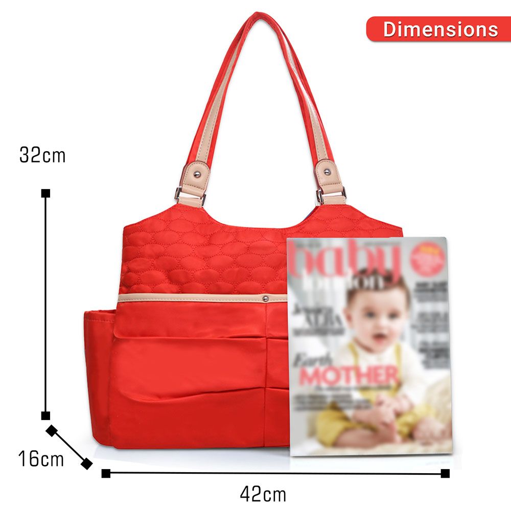 Sunveno - Fashion Diaper Tote Bag - Red