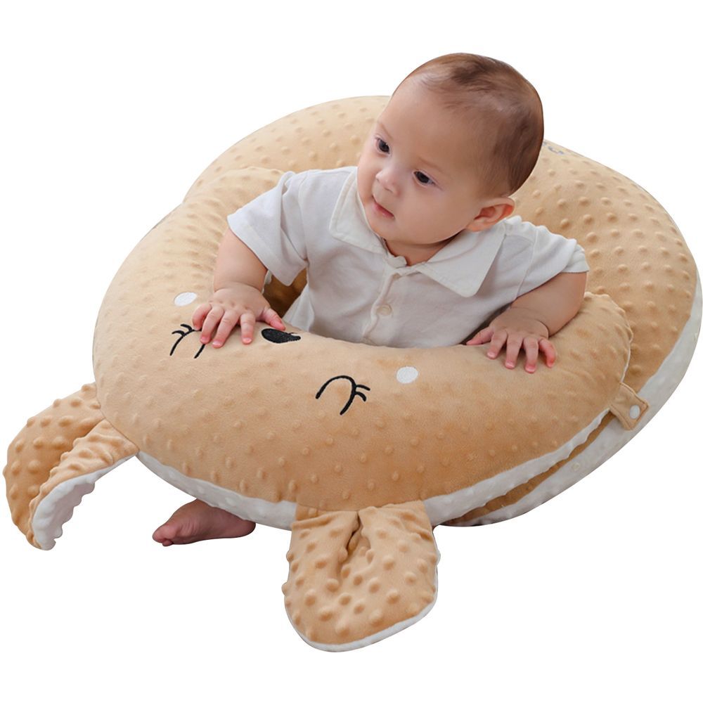 Sunveno - Anti-Reflux Feeding Pillow With C Shape Seating Pillow - Coffee