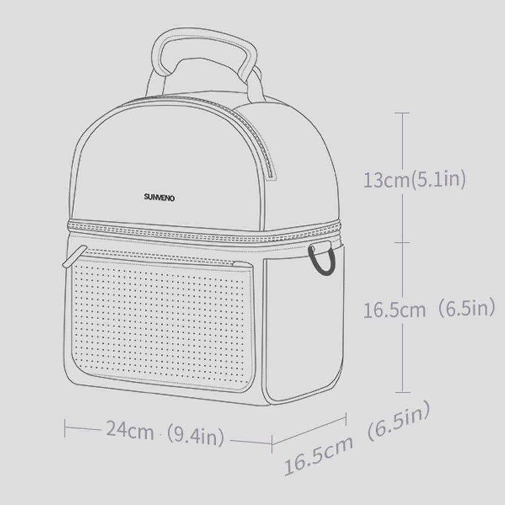 Sunveno - Insulated Lunch Bag wt Thermo Box - Green