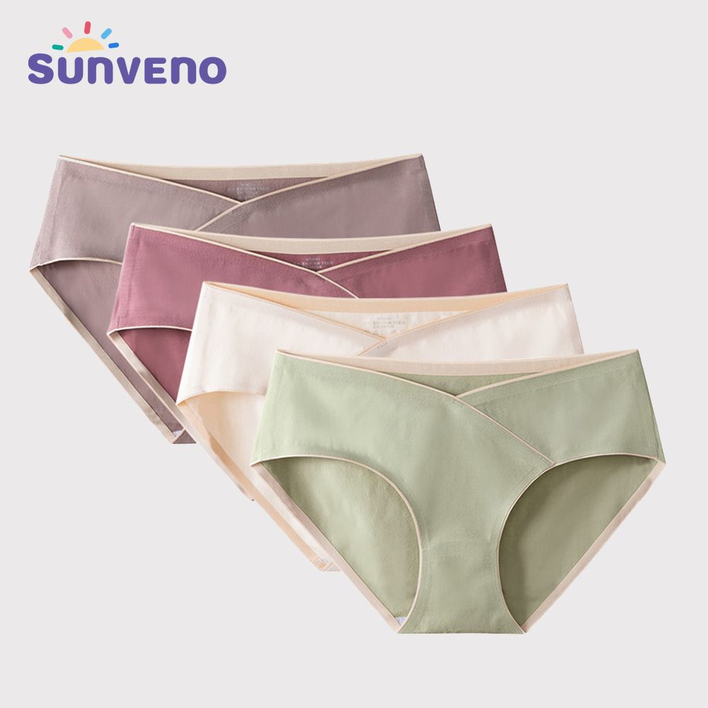 Sunveno - Set of 4 Maternity Seamless Low Waist Briefs