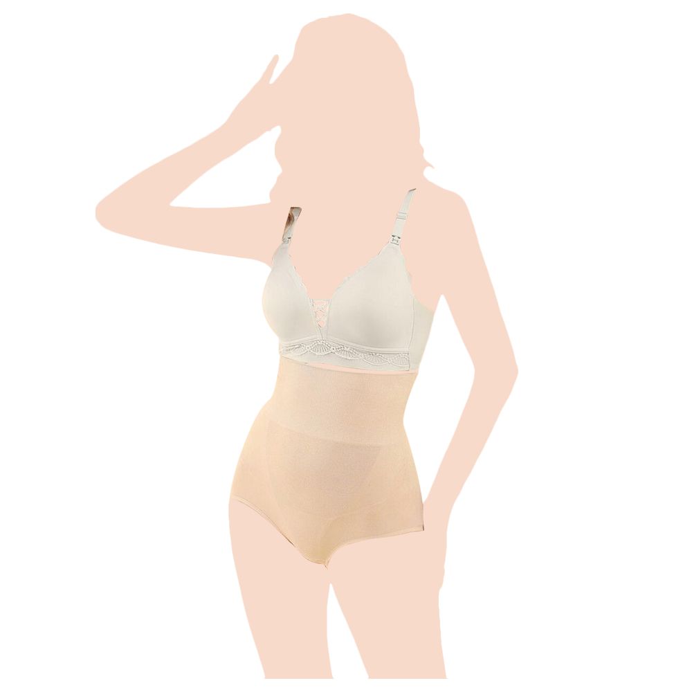 Sunveno - High Waist Maternity Belly Support Panties - Skin