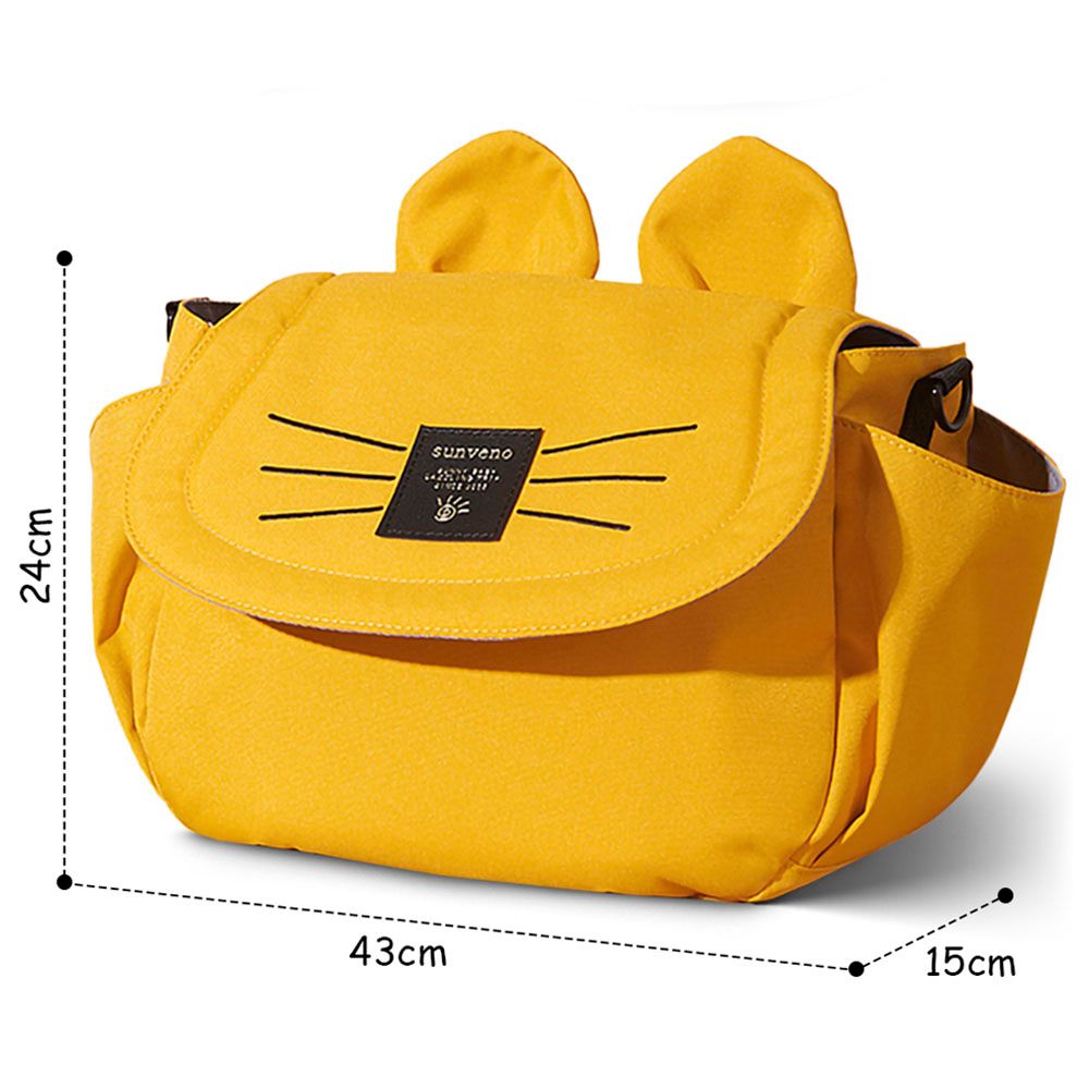 Sunveno - Meow Stroller Diaper Bag - Yellow