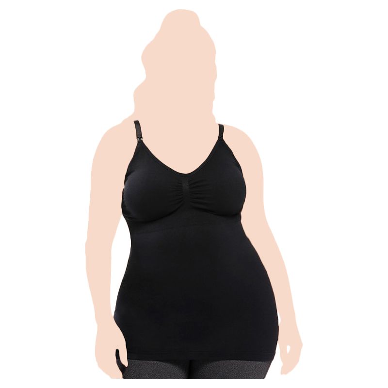 Sunveno - Maternity Nursing Tank Top - Black