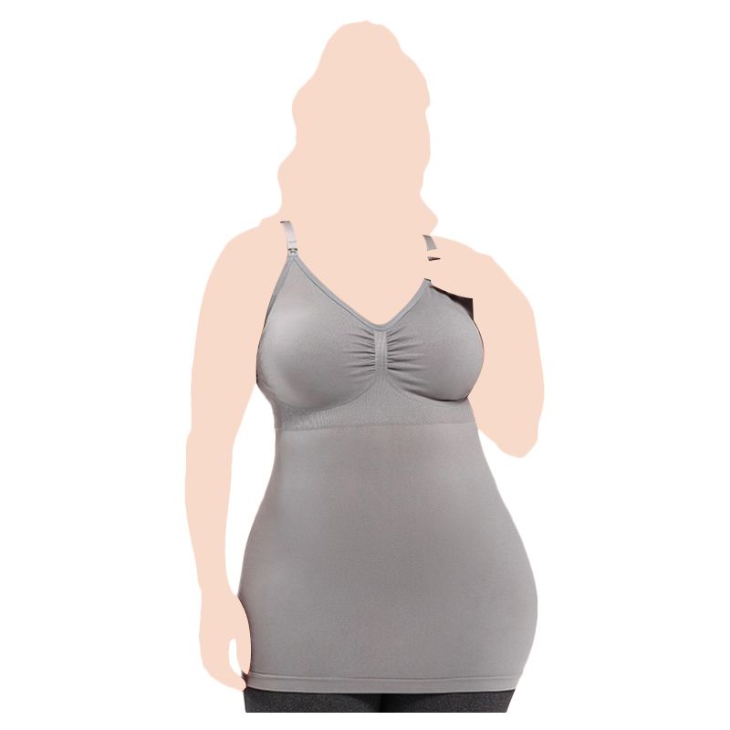 Sunveno - Maternity Nursing Tank Top - Grey