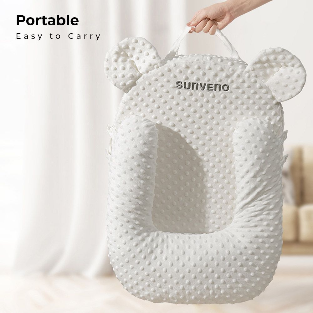 Sunveno - Portable Baby Anti-Spill Milk U Shape Pillow w/ 10 Degree Slope Pad