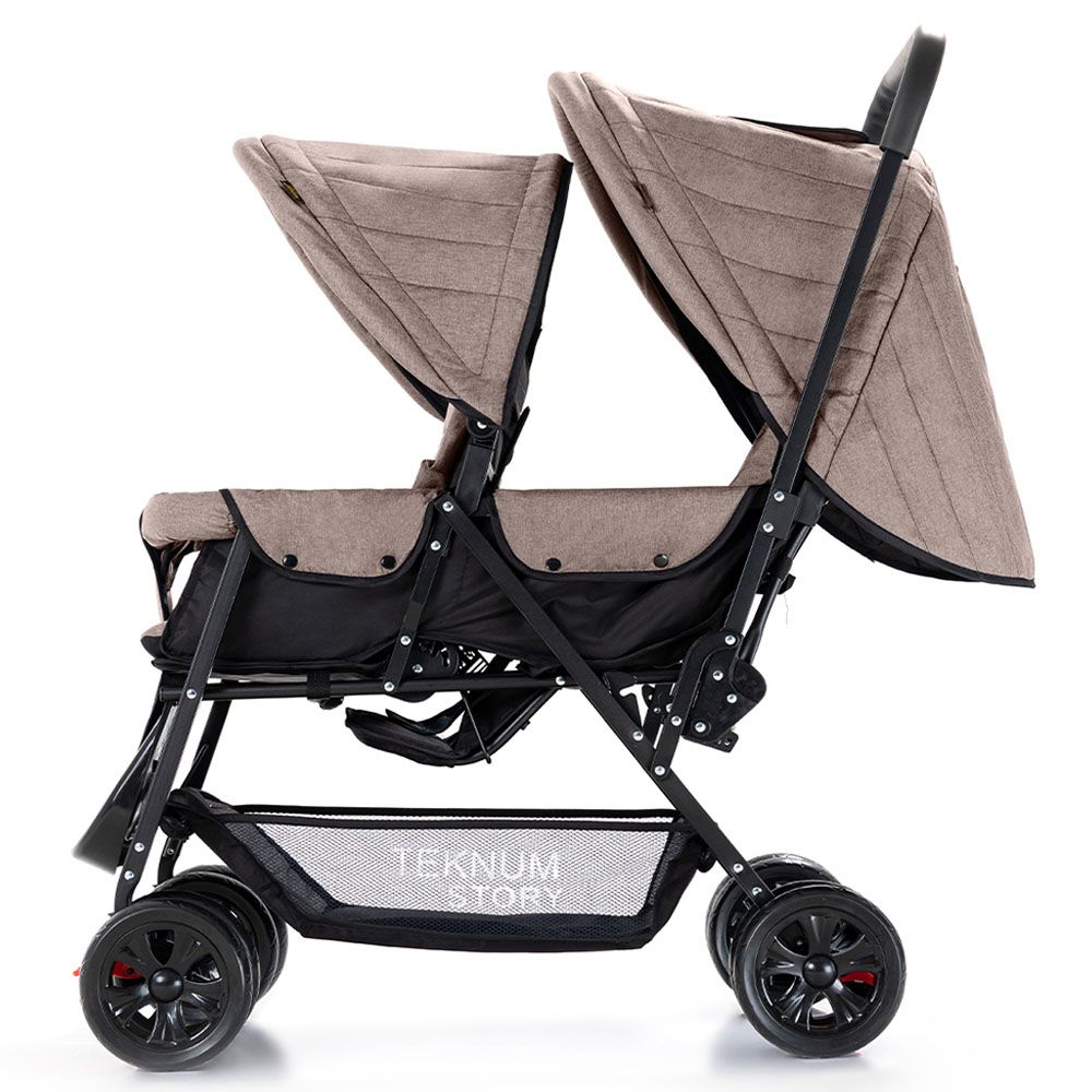 Teknum - Double Baby Stroller - Khaki