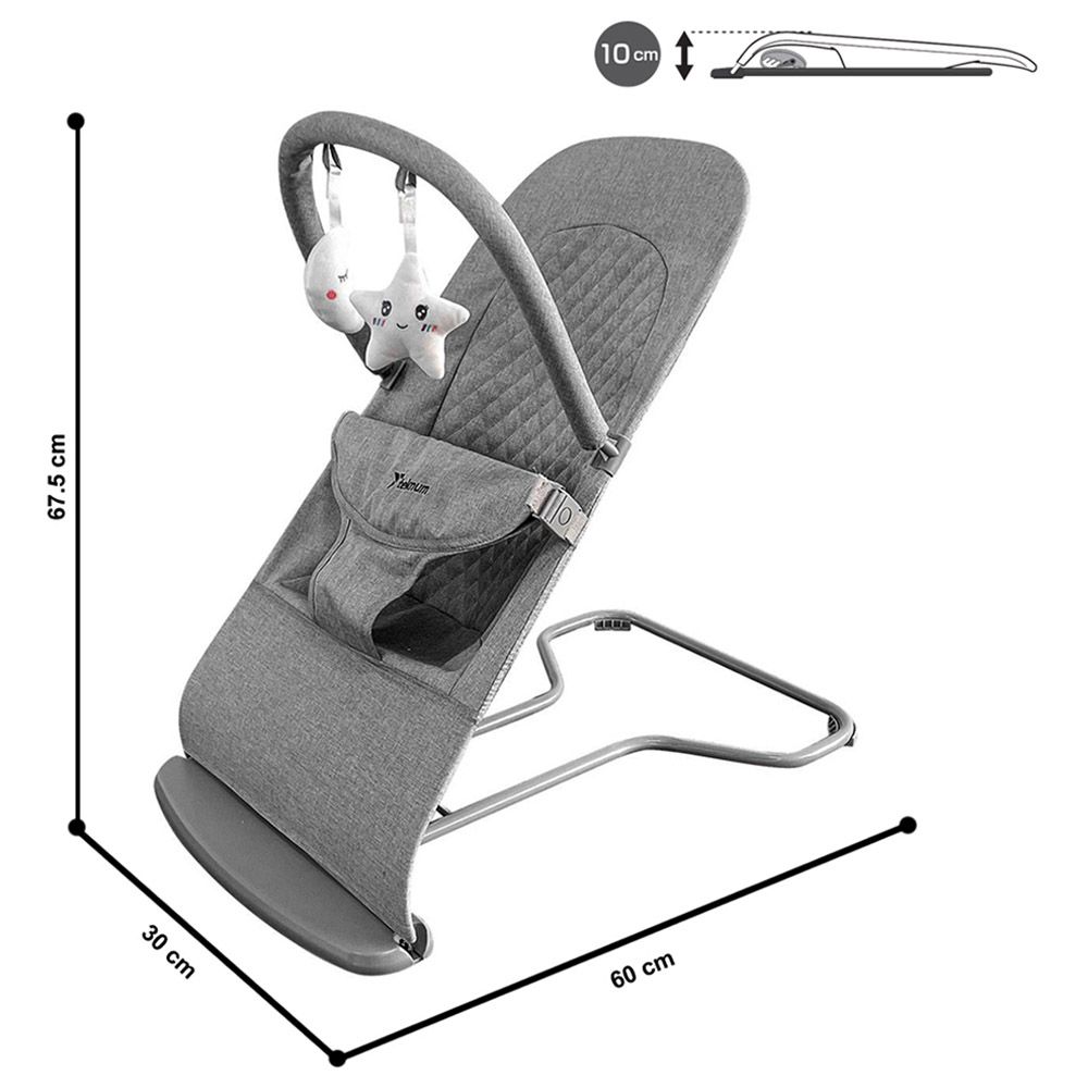 Teknum - 3-Stage Baby Bouncer - Grey