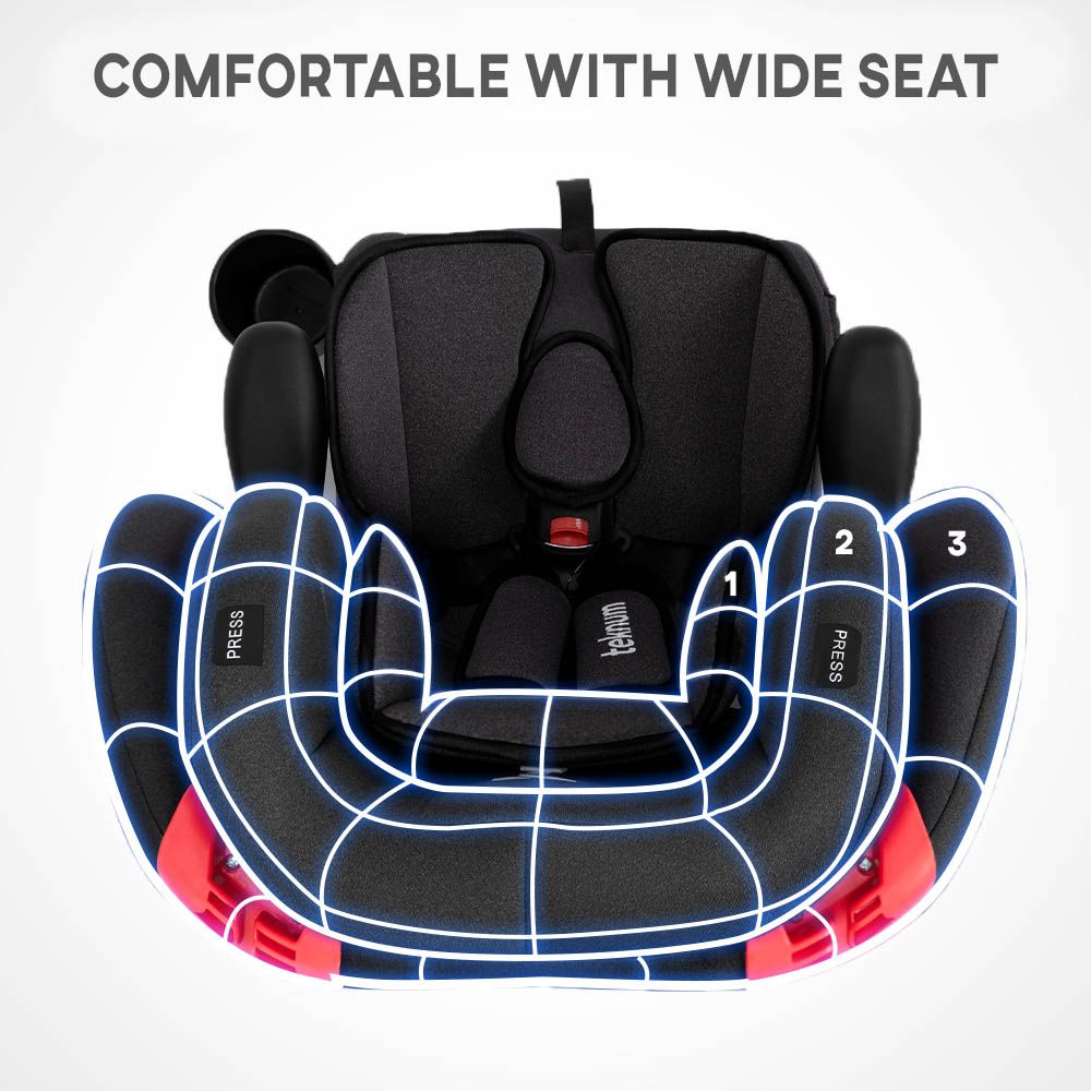 Teknum - Pack and Go Foldable Car Seat (up to 36kg) - Black