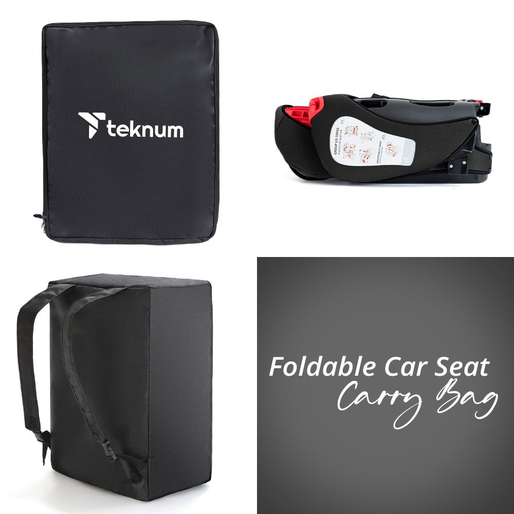 Teknum - Pack and Go Foldable Car Seat (up to 36kg) - Black