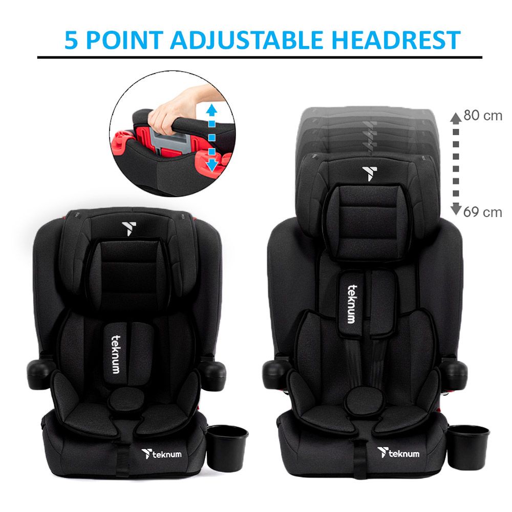 Teknum - Pack and Go Foldable Car Seat (up to 36kg) - Black