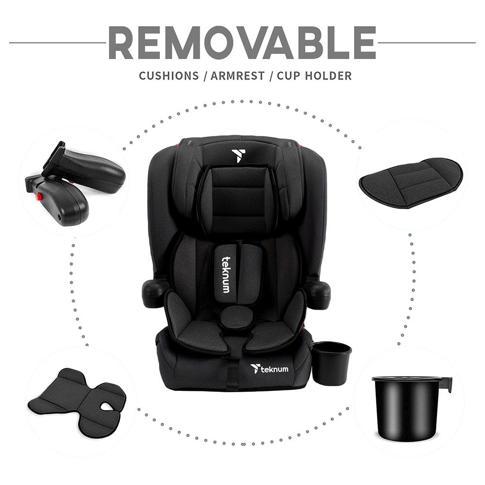 Teknum - Pack and Go Foldable Car Seat (up to 36kg) - Black