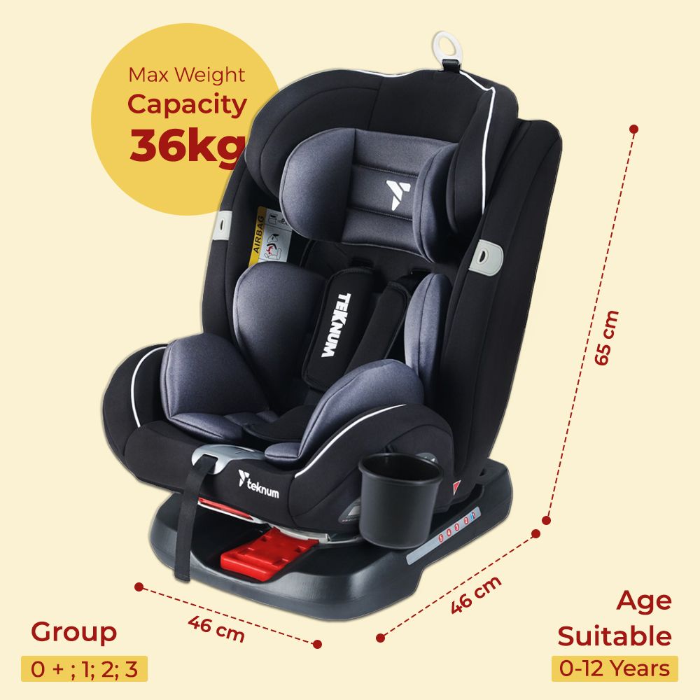 Teknum - Evolve 360 Car Seat Group 0+/1/2/3 - Grey