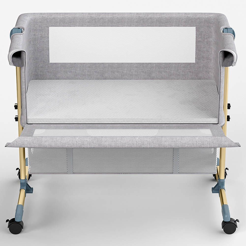 Teknum - Sunshine Bedside Crib - Light Grey