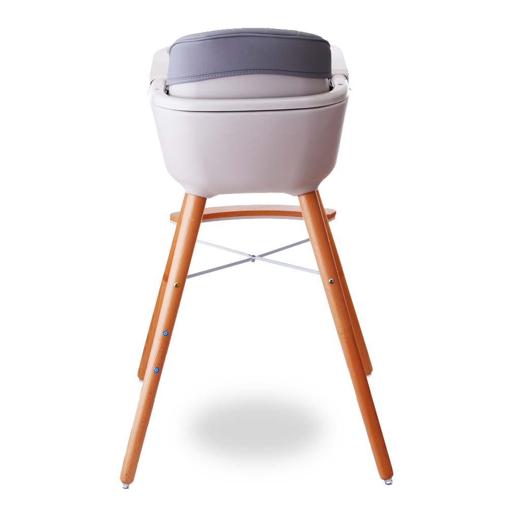 Teknum - Premium Dual Height Wooden High Chair - Grey