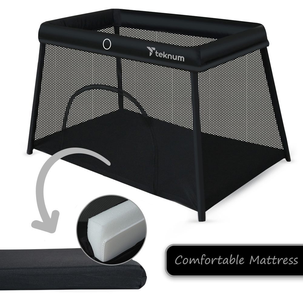 Teknum - Portable Quick Fold Playard & Cot - Midnight Black