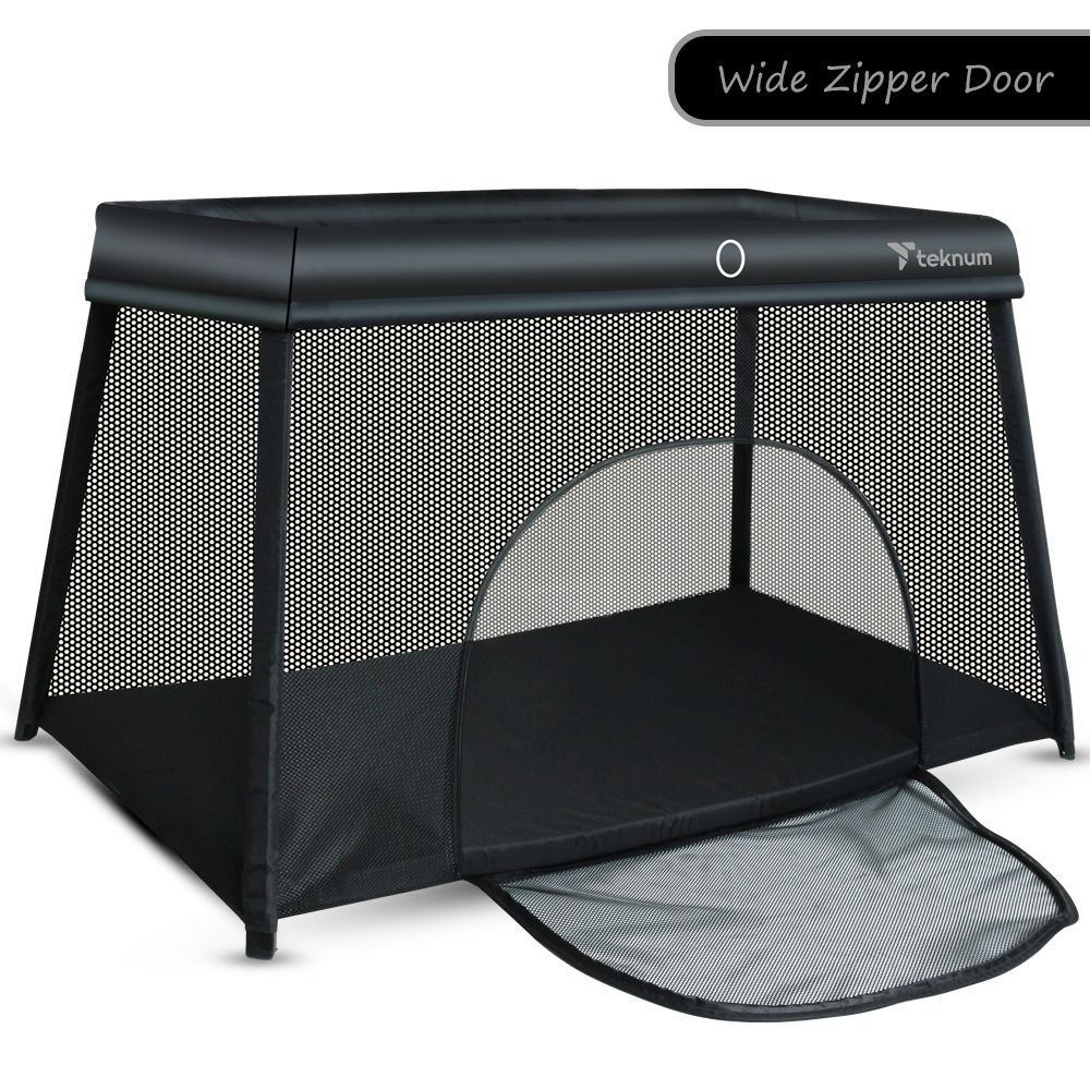 Teknum - Portable Quick Fold Playard & Cot - Midnight Black