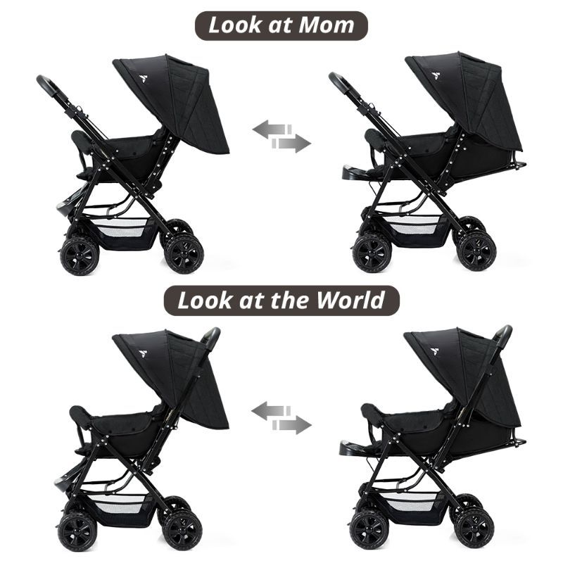 Teknum - Look At Me Reversible Stroller - Black