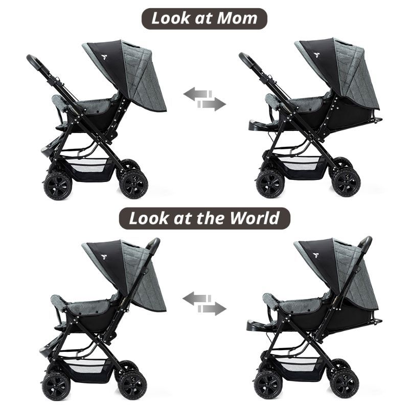 Teknum - Look At Me Reversible Stroller - Grey