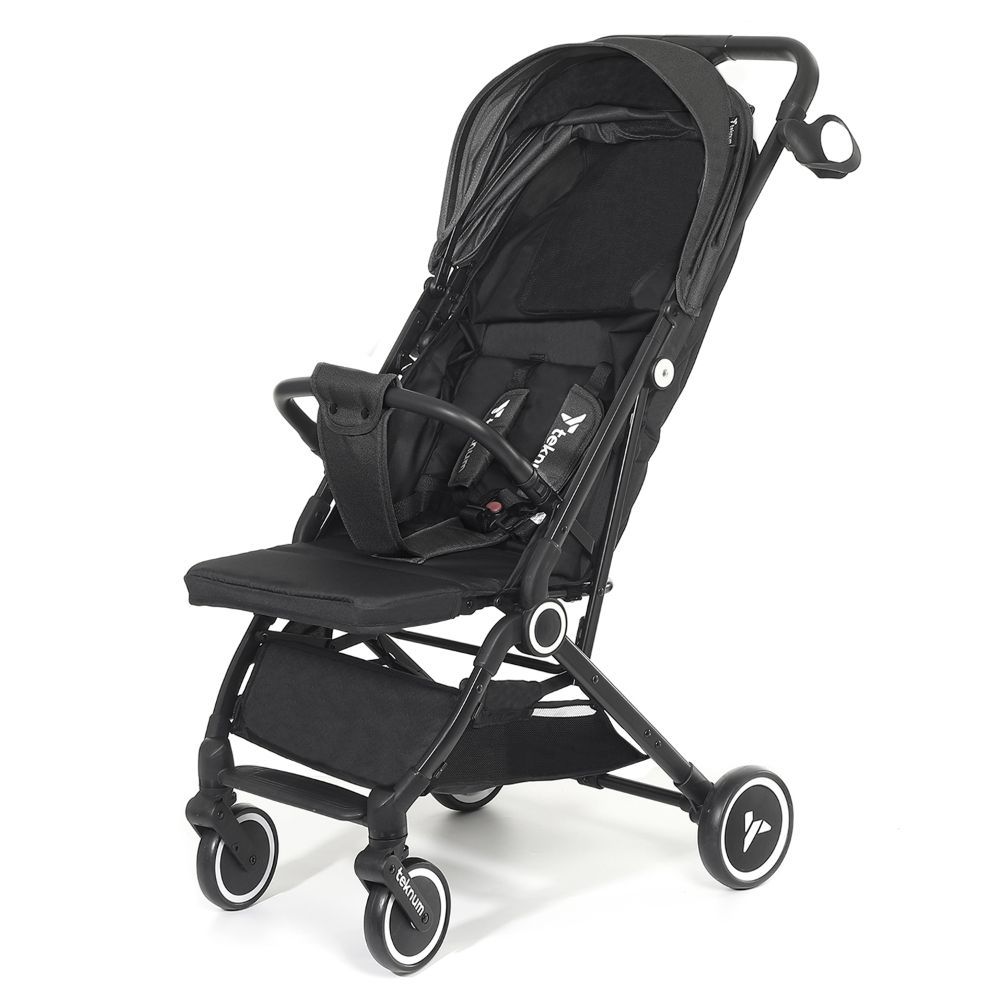 Teknum Travel Cabin Stroller with Coffee Cup Holder - Black