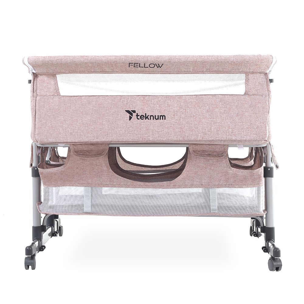 Teknum - Twin Bedside Fellow Crib - Ivory