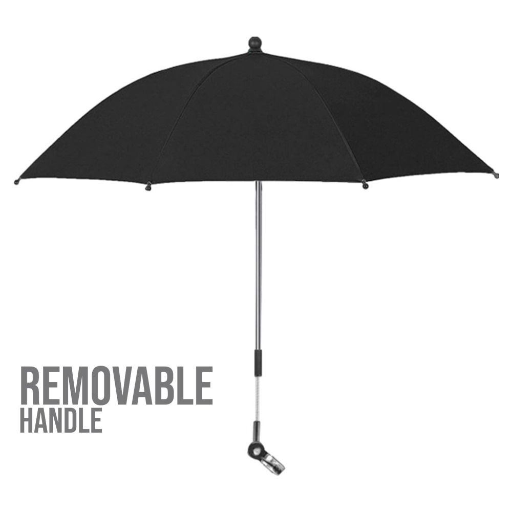 Teknum - Universal Stroller Umbrella W/ Clip - Black