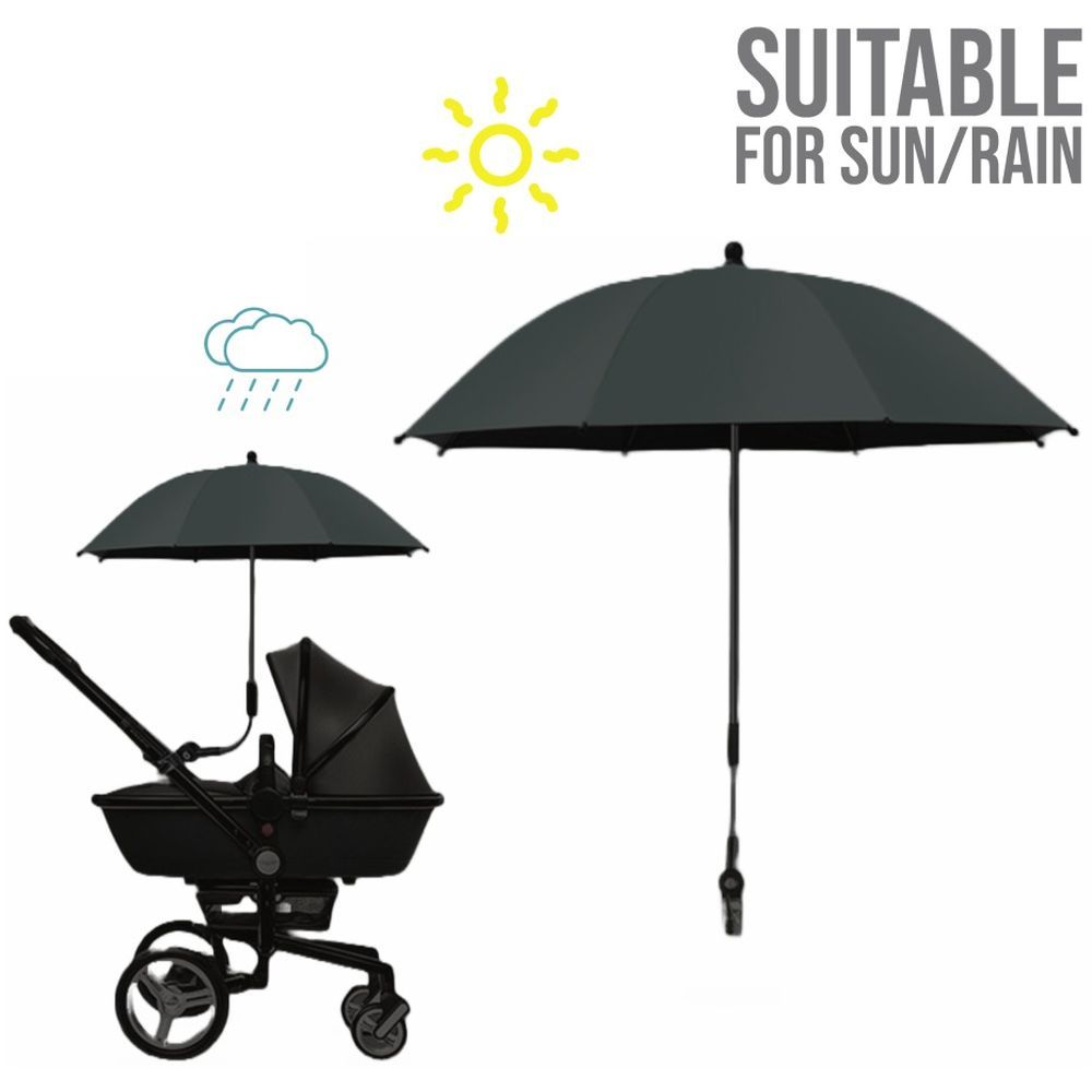 Teknum - Universal Stroller Umbrella W/ Clip - Black