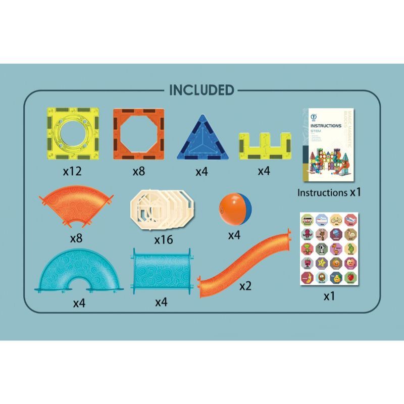 Little Learners - Magnetic Block Set 66pcs (Exclusive)