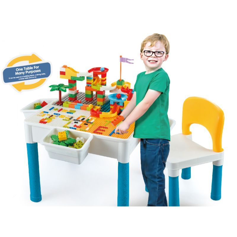 Little Learners - Building Block Table & Chair Multifunctional - 292pcs (Exclusive)