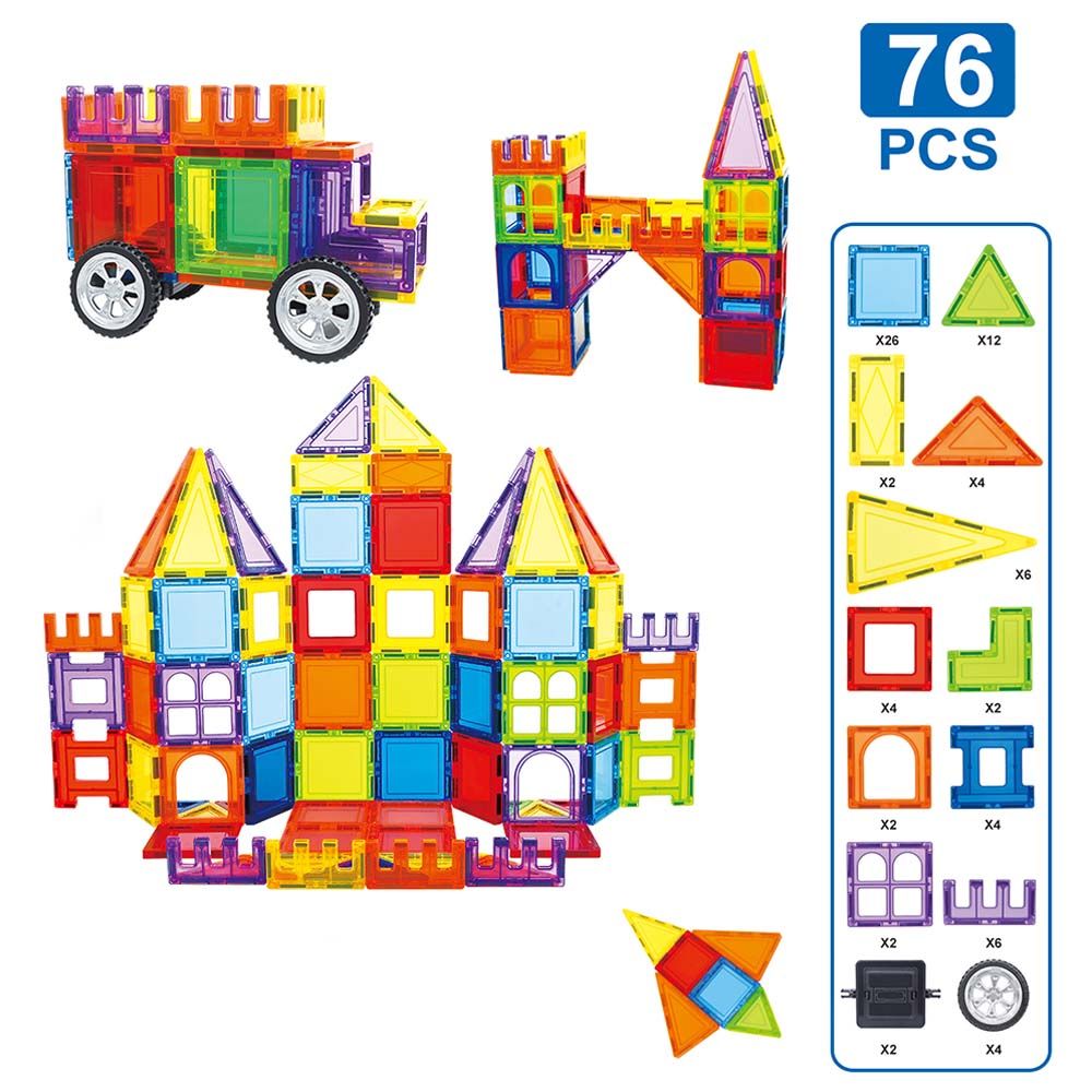 Little Learners - Magnetic Blocks Tetris - 76pcs (Exclusive)