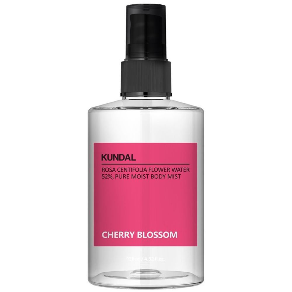 Kundal - Rosa Centifolia Flower Water 52%, Pure Moist Body Mist Cherry Blossom 128ml