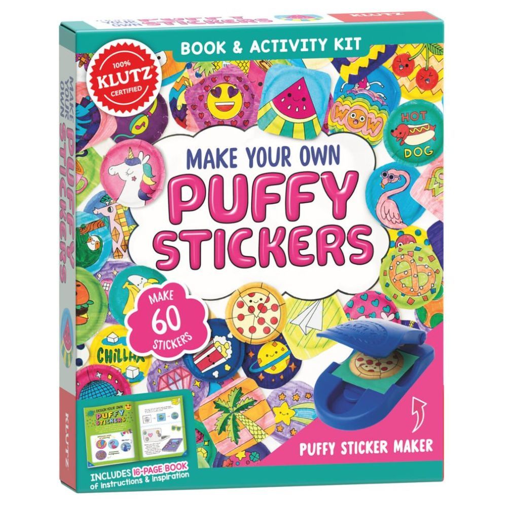 كتاب + مجموعة أنشطة Make Your Own Puffy Stickers