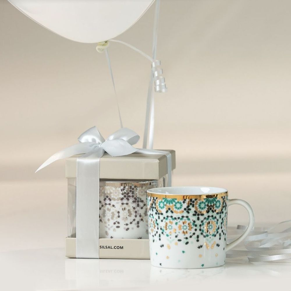 Silsal - Emerald Mirrors Mug - Gift Box